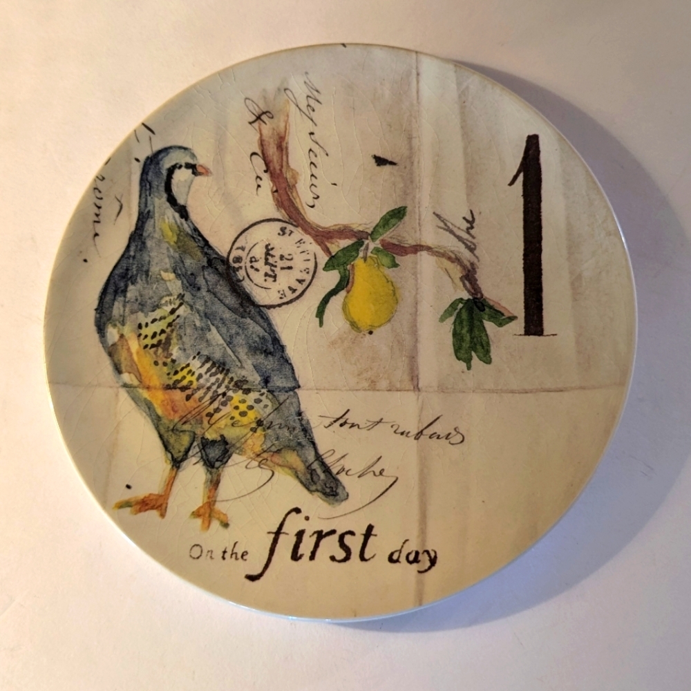 Williams-Sonoma, first day of Christmas replacement salad/dessert plate